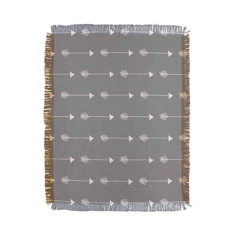 Avenie Tribal Arrows Grey Throw Blanket