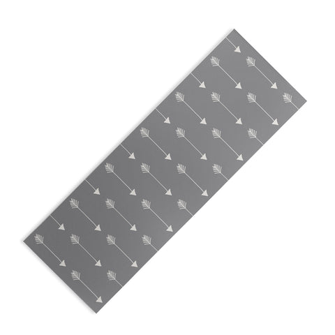 Avenie Tribal Arrows Grey Yoga Mat