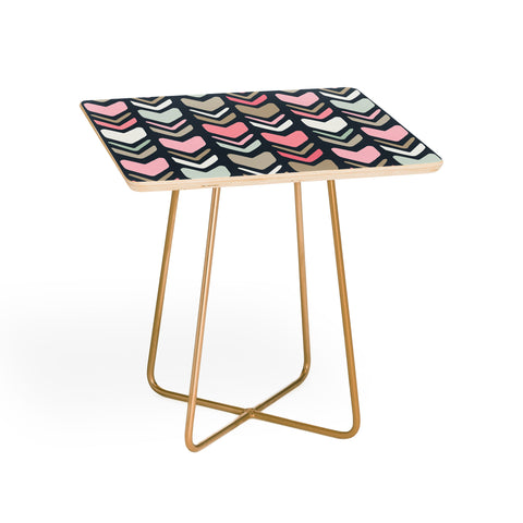 Avenie Tribal Chevron Pink and Navy Side Table