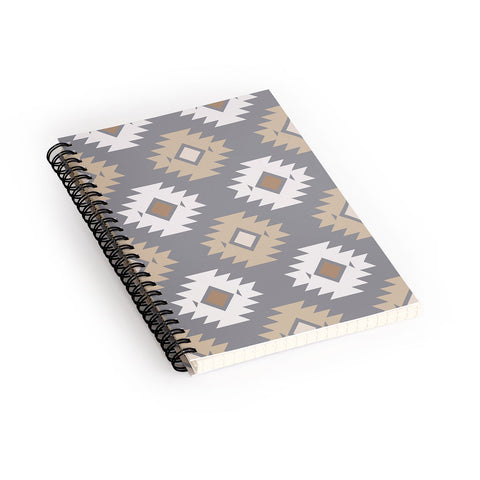Avenie Tribal Diamond Neutral Spiral Notebook
