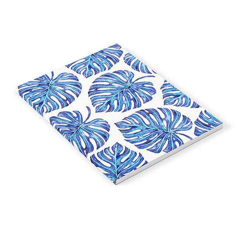 Avenie Tropical Palm Leaves Blue Notebook