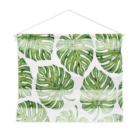 Avenie Tropical Palm Leaves Green Wall Hanging Landscape
