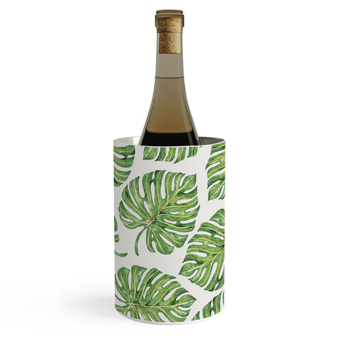 Avenie Tropical Palm Leaves Green Wine Chiller
