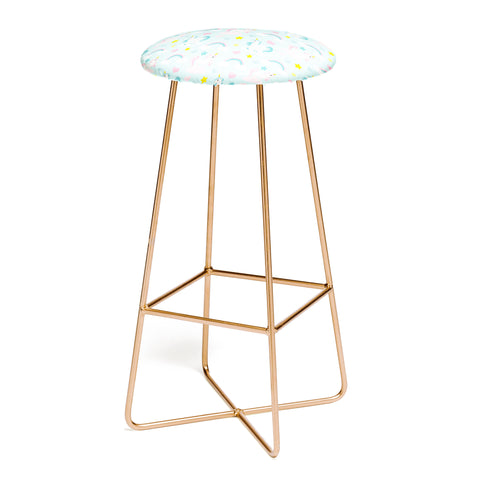 Avenie Unicorn Fairy Tale Blue Bar Stool