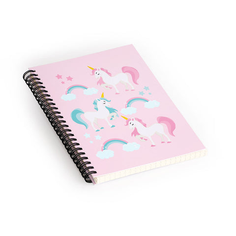 Avenie Unicorn Fairy Tale Pink Spiral Notebook
