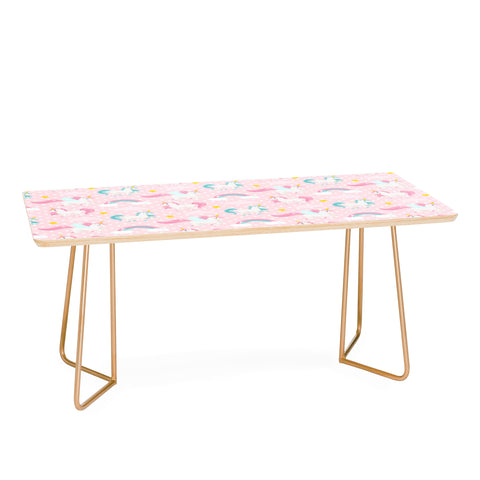 Avenie Unicorn Pattern Coffee Table