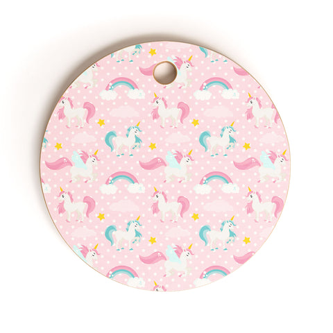 Avenie Unicorn Pattern Cutting Board Round