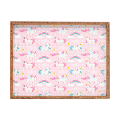 Avenie Unicorn Pattern Rectangular Tray