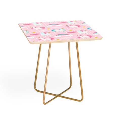 Avenie Unicorn Pattern Side Table