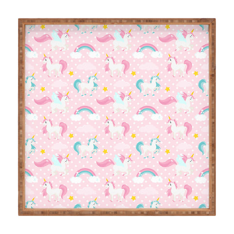 Avenie Unicorn Pattern Square Tray