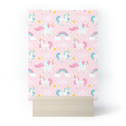 Avenie Unicorn Pattern Mini Art Print