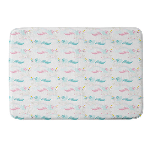 Avenie Unicorns Flying Memory Foam Bath Mat