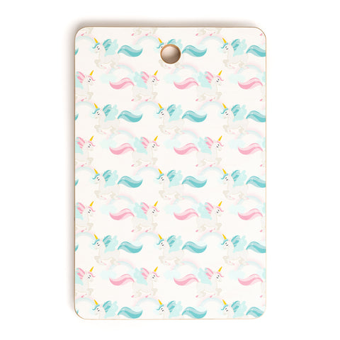 Avenie Unicorns Flying Cutting Board Rectangle