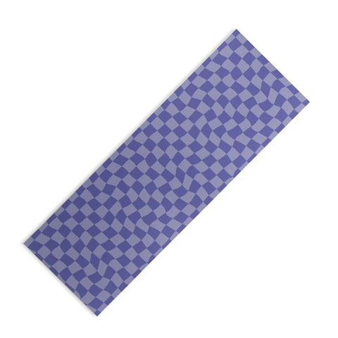 Avenie Very Peri Warped Checkerboard Yoga Mat