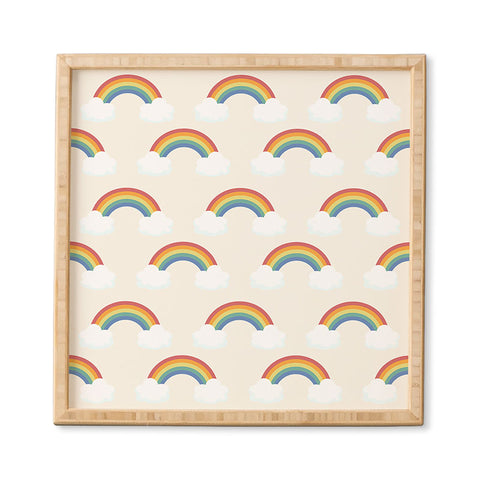 Avenie Vintage Rainbow Pattern Framed Wall Art