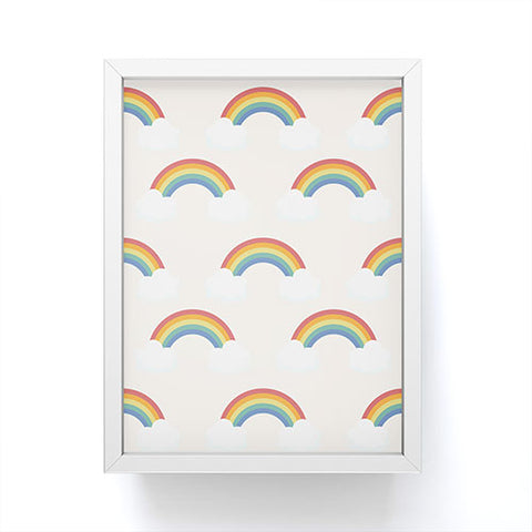 Avenie Vintage Rainbow Pattern Framed Mini Art Print