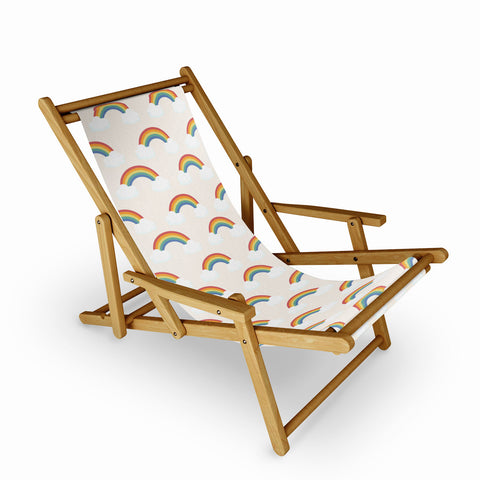 Avenie Vintage Rainbow Pattern Sling Chair