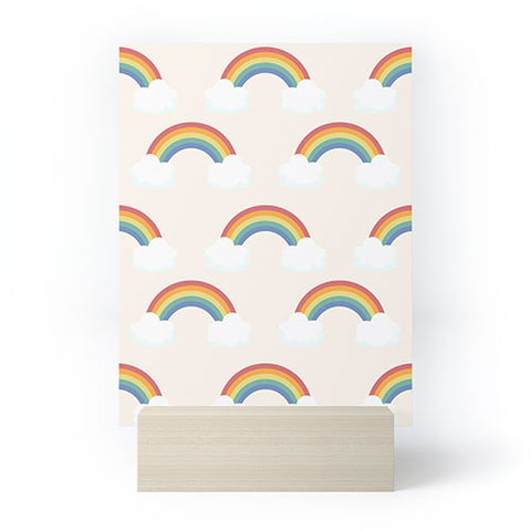 Avenie Vintage Rainbow Pattern Mini Art Print