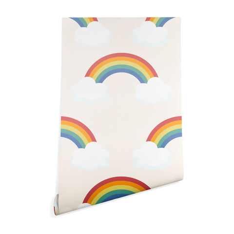Avenie Vintage Rainbow Pattern Wallpaper
