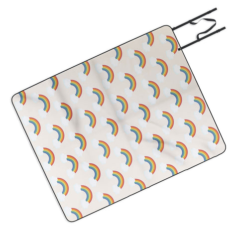 Avenie Vintage Rainbow Pattern Picnic Blanket