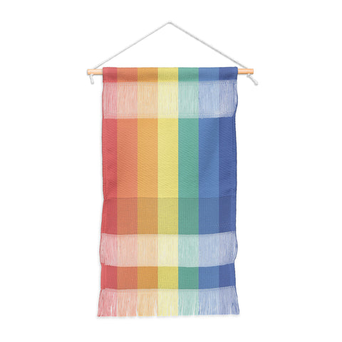 Avenie Vintage Rainbow Stripes Wall Hanging Portrait