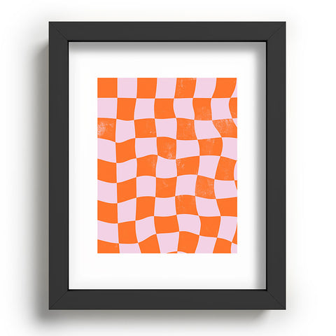 Avenie Warped Checkerboard Recessed Framing Rectangle