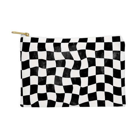 Avenie Warped Checkerboard BW Pouch