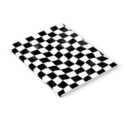 Avenie Warped Checkerboard BW Notebook