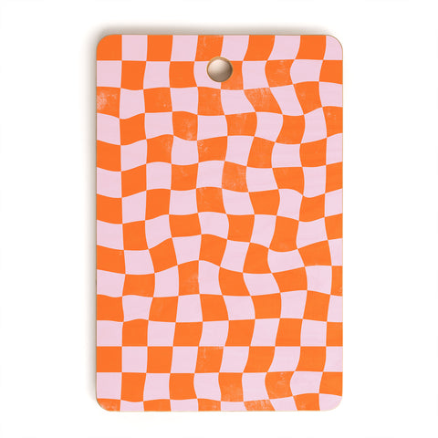 Avenie Warped Checkerboard Cutting Board Rectangle