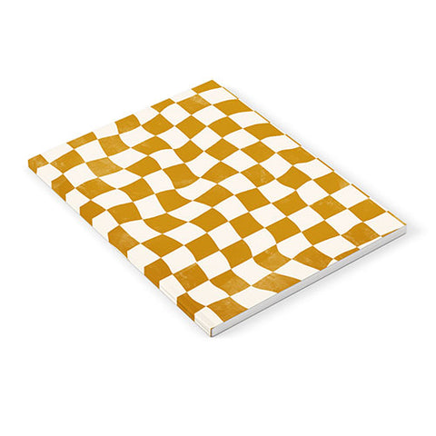 Avenie Warped Checkerboard Gold Notebook
