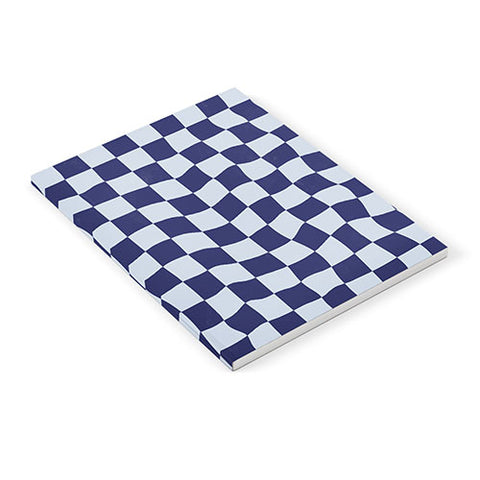 Avenie Warped Checkerboard Navy Notebook