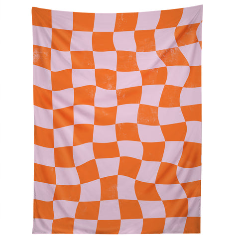 Avenie Warped Checkerboard Tapestry