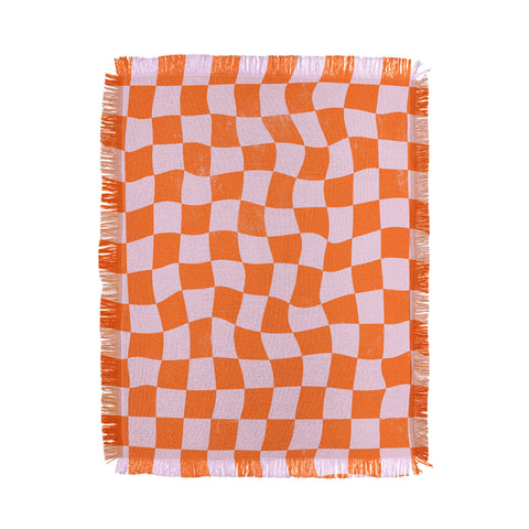 Avenie Warped Checkerboard Throw Blanket