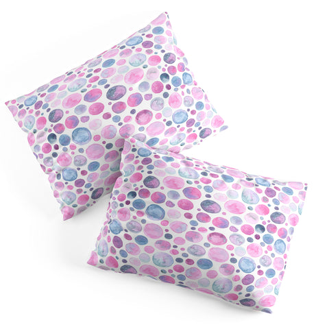 Avenie Watercolor Bubbles Violet Pillow Shams