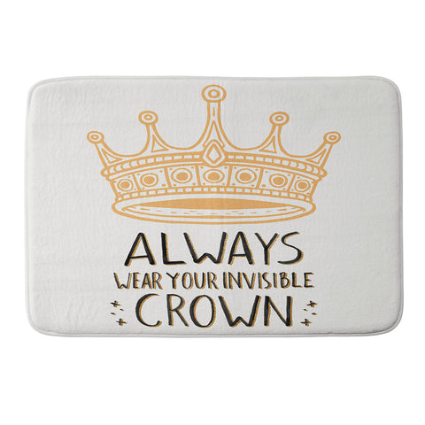 Avenie Wear Your Invisible Crown Memory Foam Bath Mat
