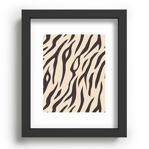 Avenie White Tiger Stripes Recessed Framing Rectangle