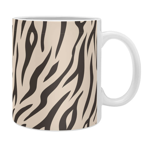 Avenie White Tiger Stripes Coffee Mug