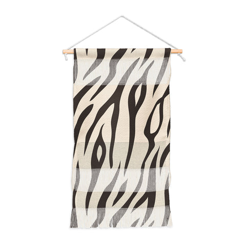 Avenie White Tiger Stripes Wall Hanging Portrait