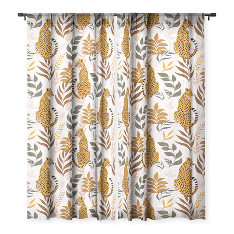 Avenie Wild Cheetah Collection Sheer Non Repeat