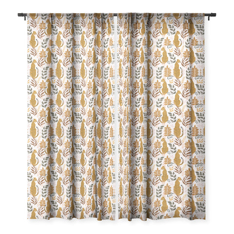 Avenie Wild Cheetah Collection Sheer Window Curtain