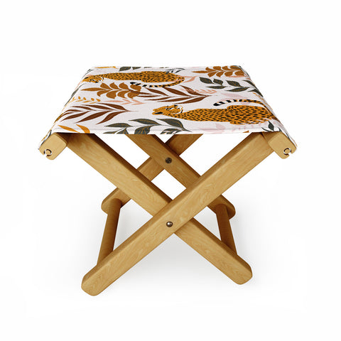 Avenie Wild Cheetah Collection Folding Stool