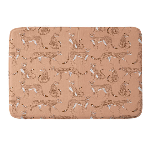 Avenie Wild Cheetah Collection III Memory Foam Bath Mat