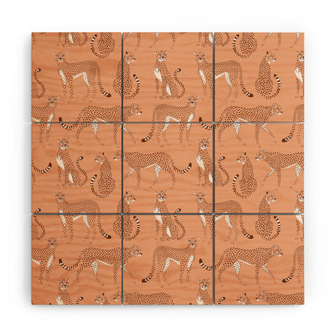 Avenie Wild Cheetah Collection III Wood Wall Mural