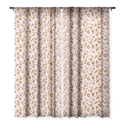 Avenie Wild Cheetah Collection IX Sheer Window Curtain