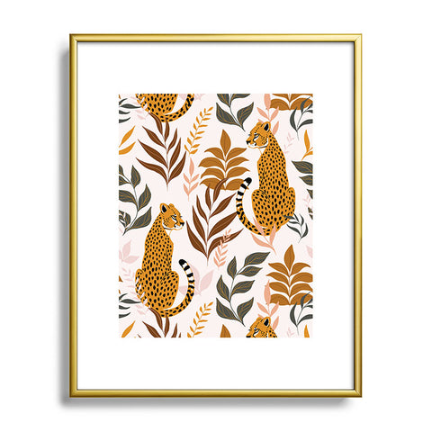 Avenie Wild Cheetah Collection Metal Framed Art Print