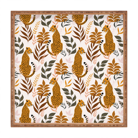 Avenie Wild Cheetah Collection Square Tray