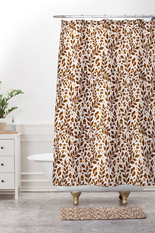 Avenie Wild Cheetah Collection V Shower Curtain And Mat