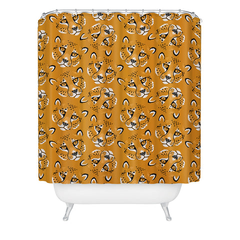Avenie Wild Cheetah Collection VI Shower Curtain