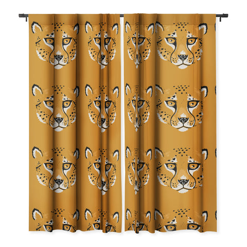 Avenie Wild Cheetah Collection VII Blackout Window Curtain