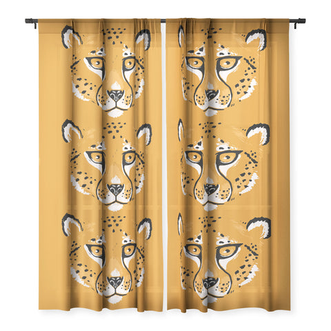 Avenie Wild Cheetah Collection VII Sheer Non Repeat